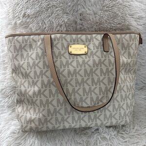 Michael Kors Tan Monogram Tote